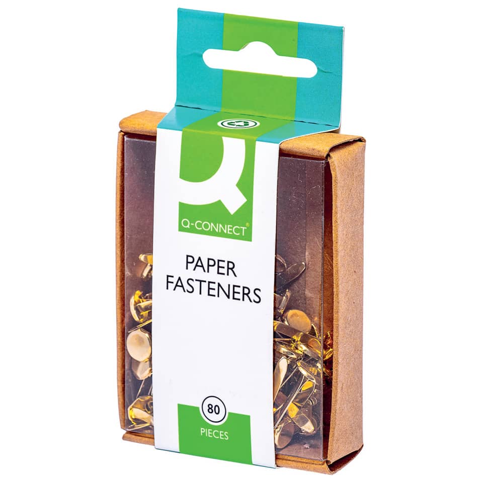 Papierclips, Stahlklammern, Goldfarbe, Verpackung, 80 Stück