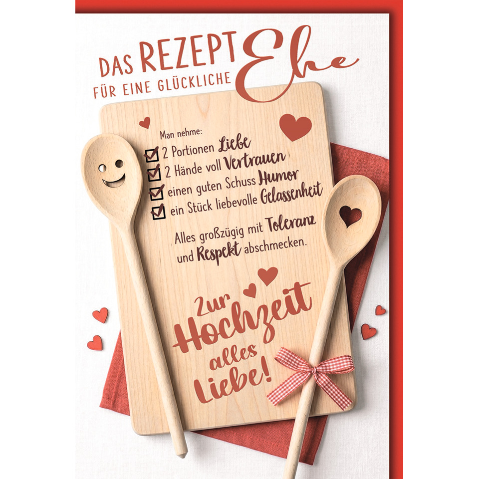 Holzbrett, Kochlöffel, Löffelset, Herzdekoration, Sprüche