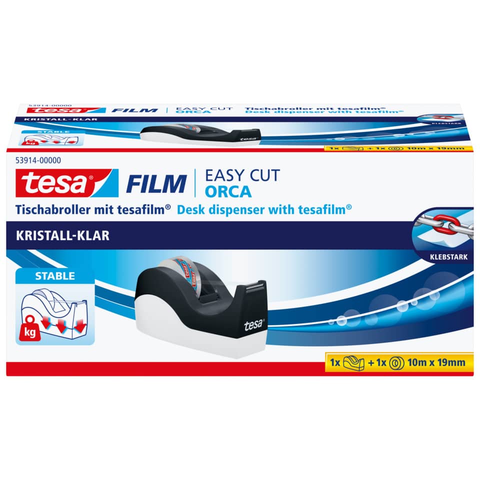 Tischabroller, tesafilm, Desk dispenser, Klarer Klebebandspender, Kristall-Klar