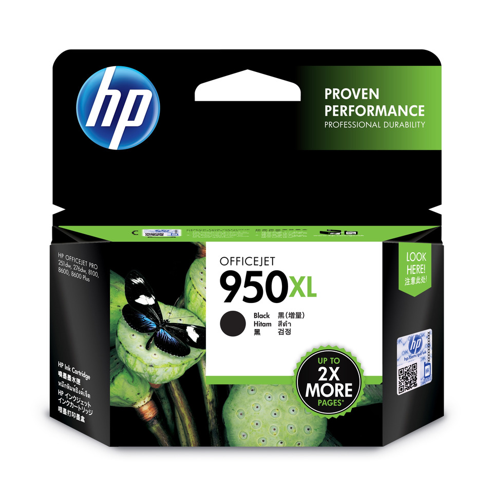 Tintenpatrone, HP Druckpatrone, 950XL, Schwarz, mehr Seiten