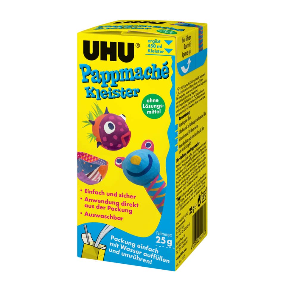 Kinderzubehör, Pappmaché, Kleister, ohne Lösungsmittel, Verpackungsversion