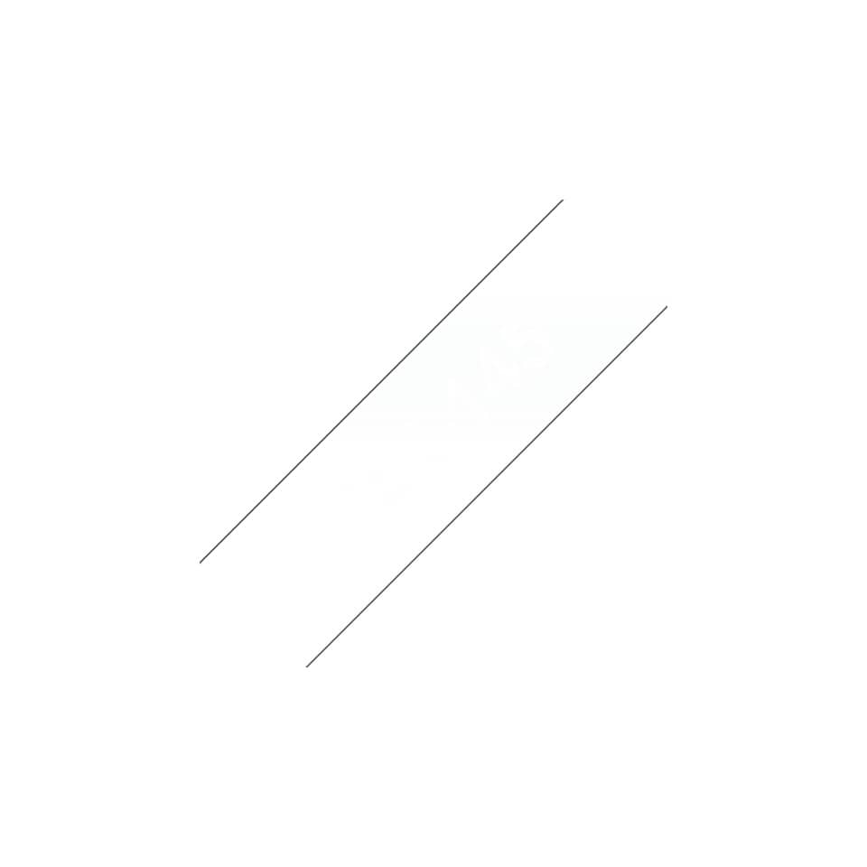 Schriftband laminiert, 18mmx8m, weiß/transparent BROTHER TZE145