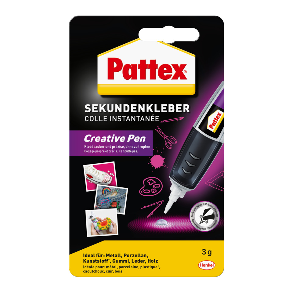 Sekundenkleber, Klebstoff, Creative Pen, Pattex, 3 g