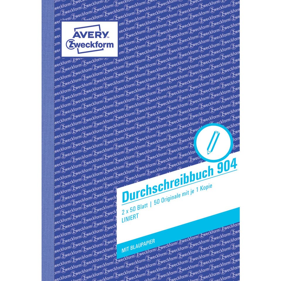 Durchschreibbuch, 904, 2x50-Blatt, Liniert, Blattpapier