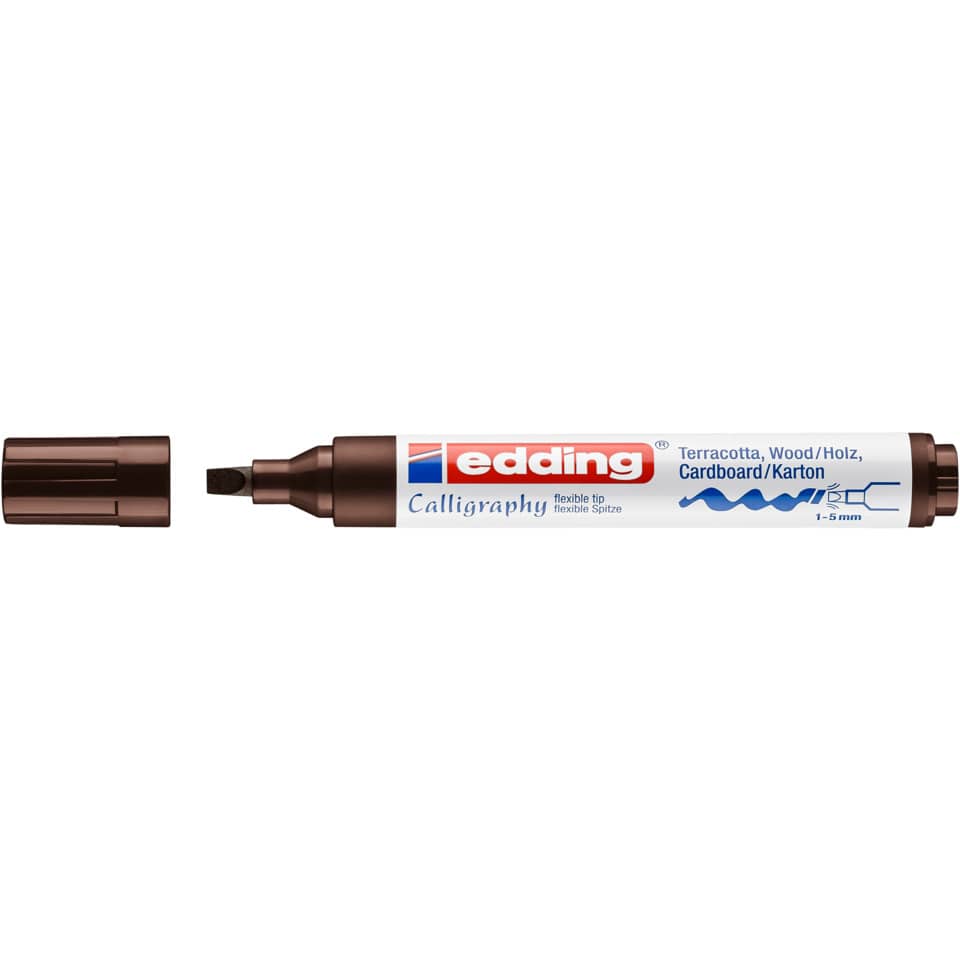 Marker, Calligraphy, Terracotta, Braun, Permanentmarker