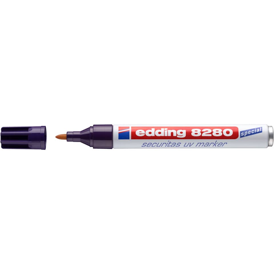 whiteboard marker, edging marker, UV marker, orange tip, purple cap