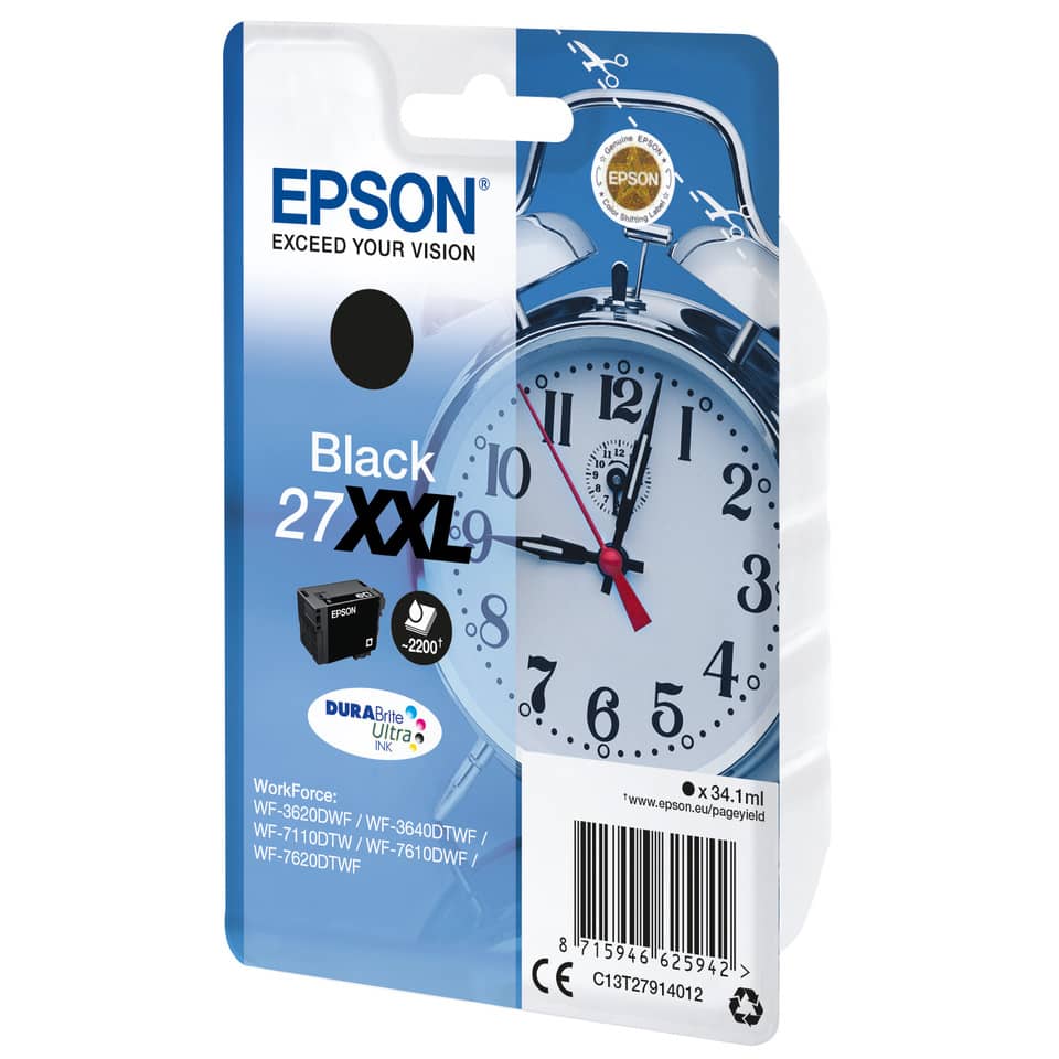 Kassette Tintenpatrone, Epson Tintenpatrone, Schwarz, XXL-Patrone, DURABrite Ultra Ink
