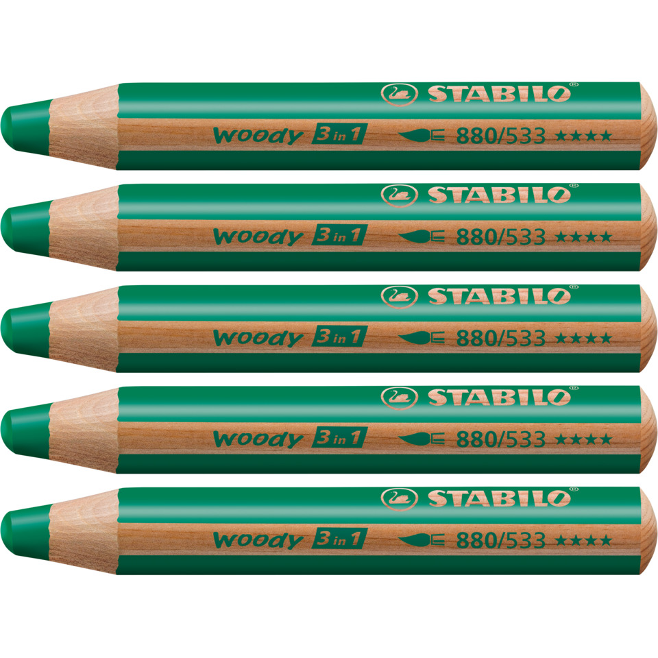Bleistift, Holz, Grün, Kunstbedarf, 3-in-1