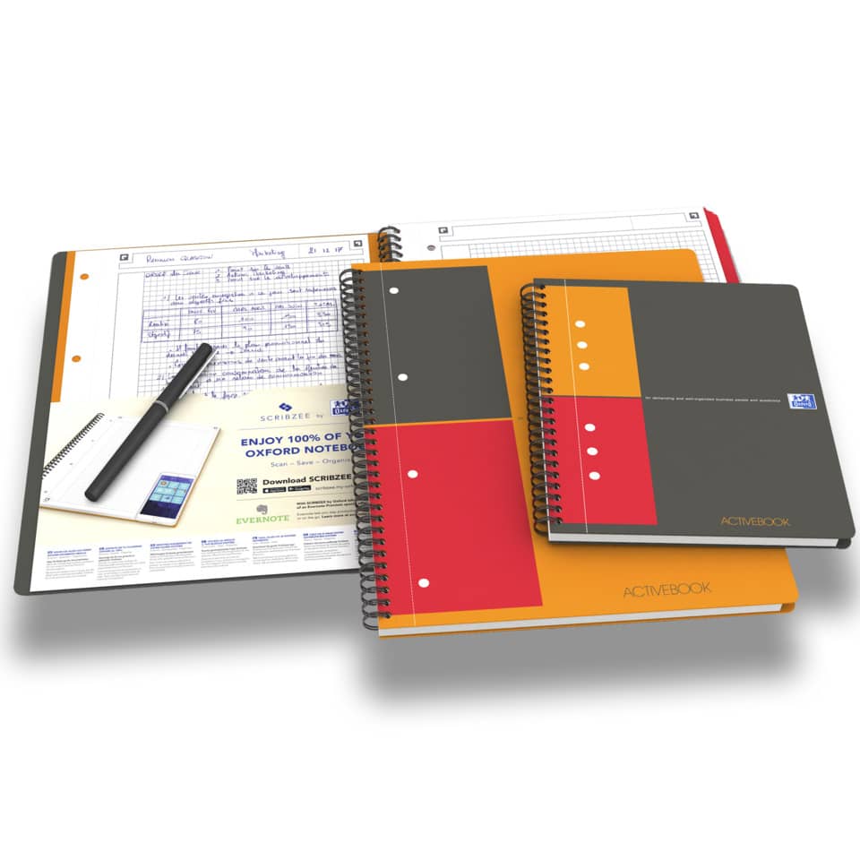 Notizbuch, Spiralblock, Hochformat, Pappeeinband, Linierte Seiten