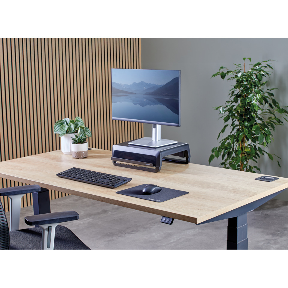 monitor stand, ergonomischer Arbeitsplatz, Computerbildschirm, Tastatur, Mauspads