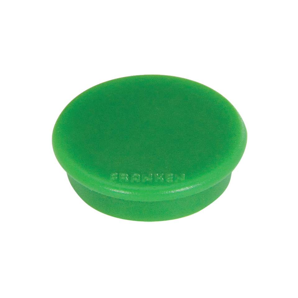 Magnet rund, 24 mm, 300 g, 10 Stück, grün FRANKEN HM2002
