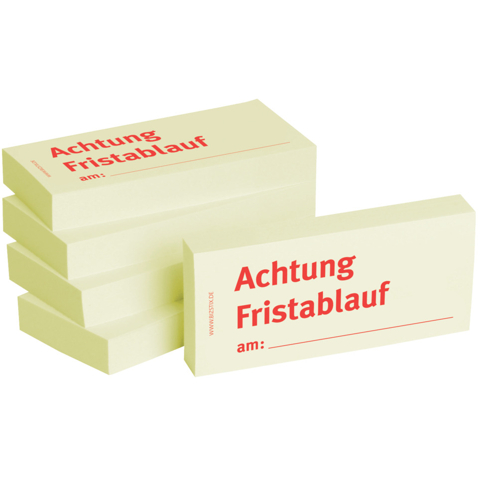 HaftNotizzettel, Notizblock, Zettel, Klebeblock, Achtung Fristablauf