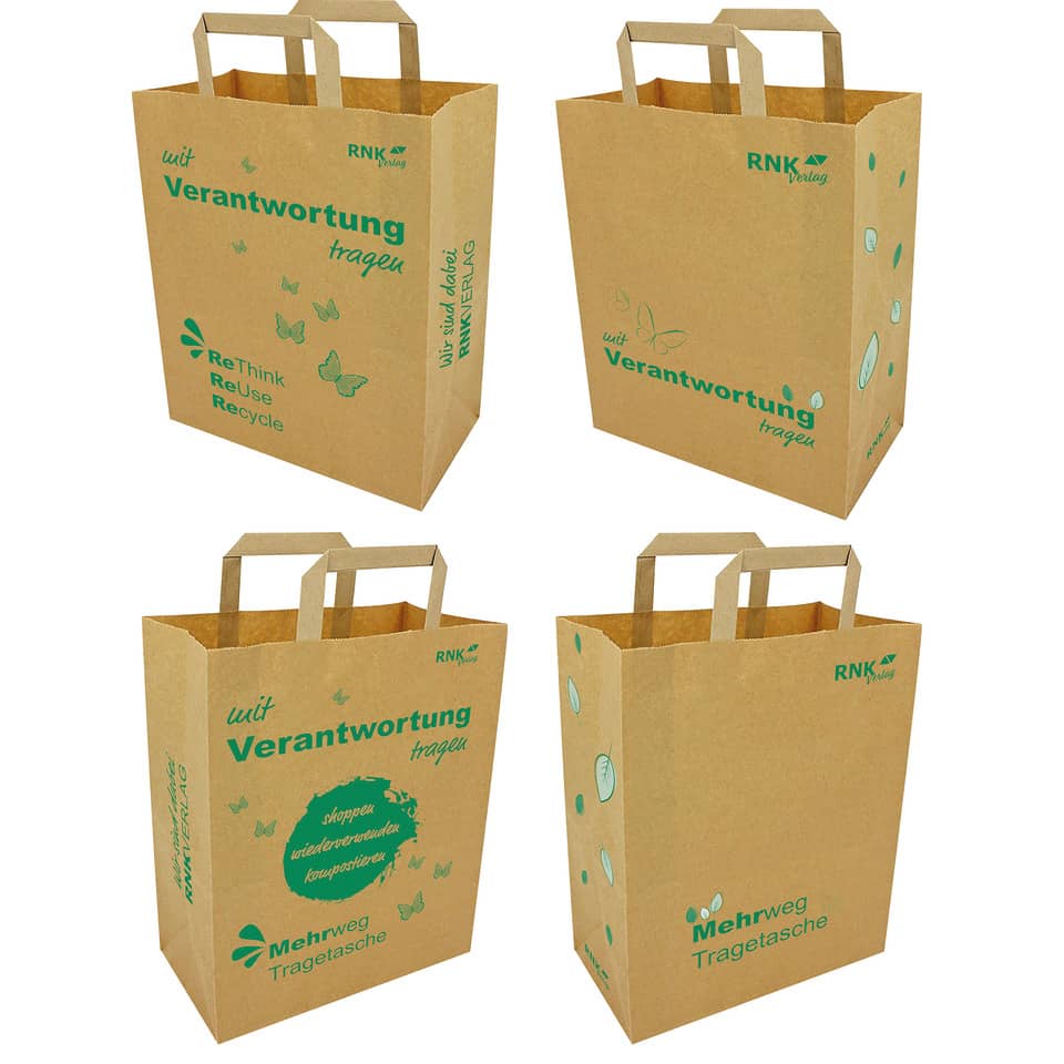 Umweltfreundliche Tasche, Tragetasche, Papier Tasche, Grüne Drucke, Mehrweg Tasche