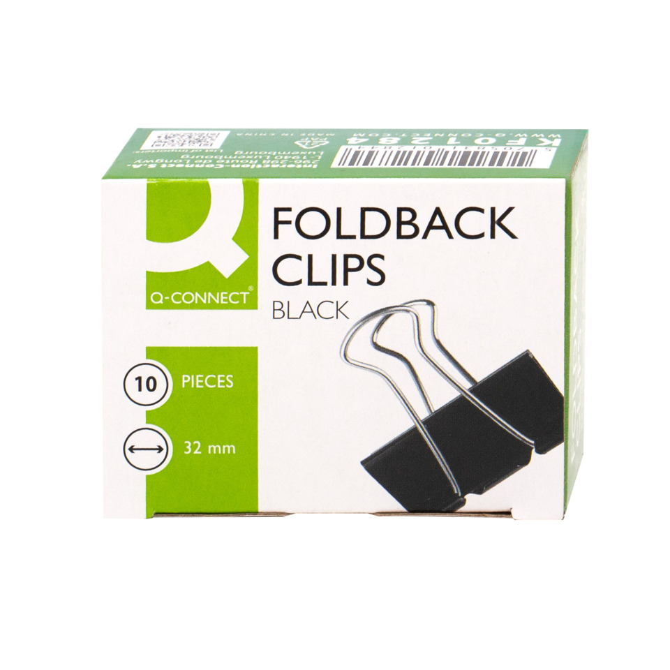 clips, Foldback, schwarz, Binder Clips, 32 mm
