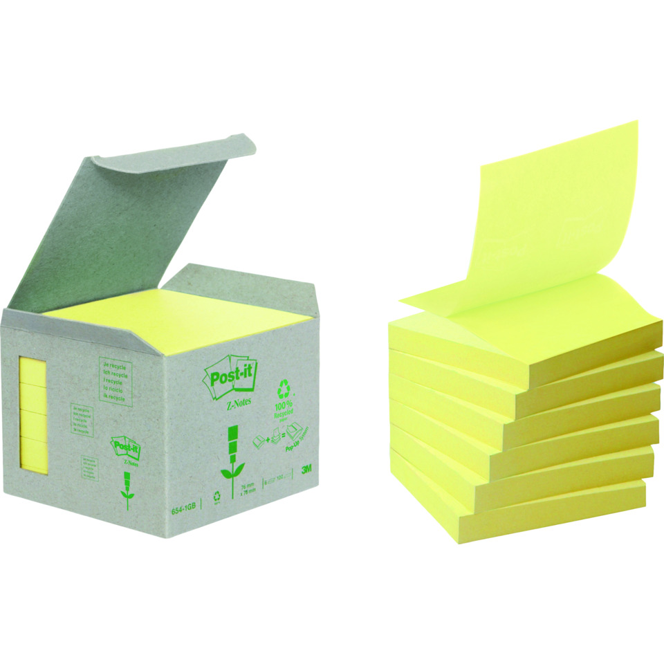 Post-it Notizen, Notizzettel, Haftnotizen, Klebezettel, Neon Gelb