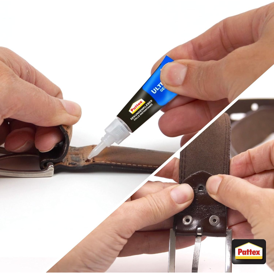 Leder, Klebstoff, Sattelverschluss, Gürtel, Pattex