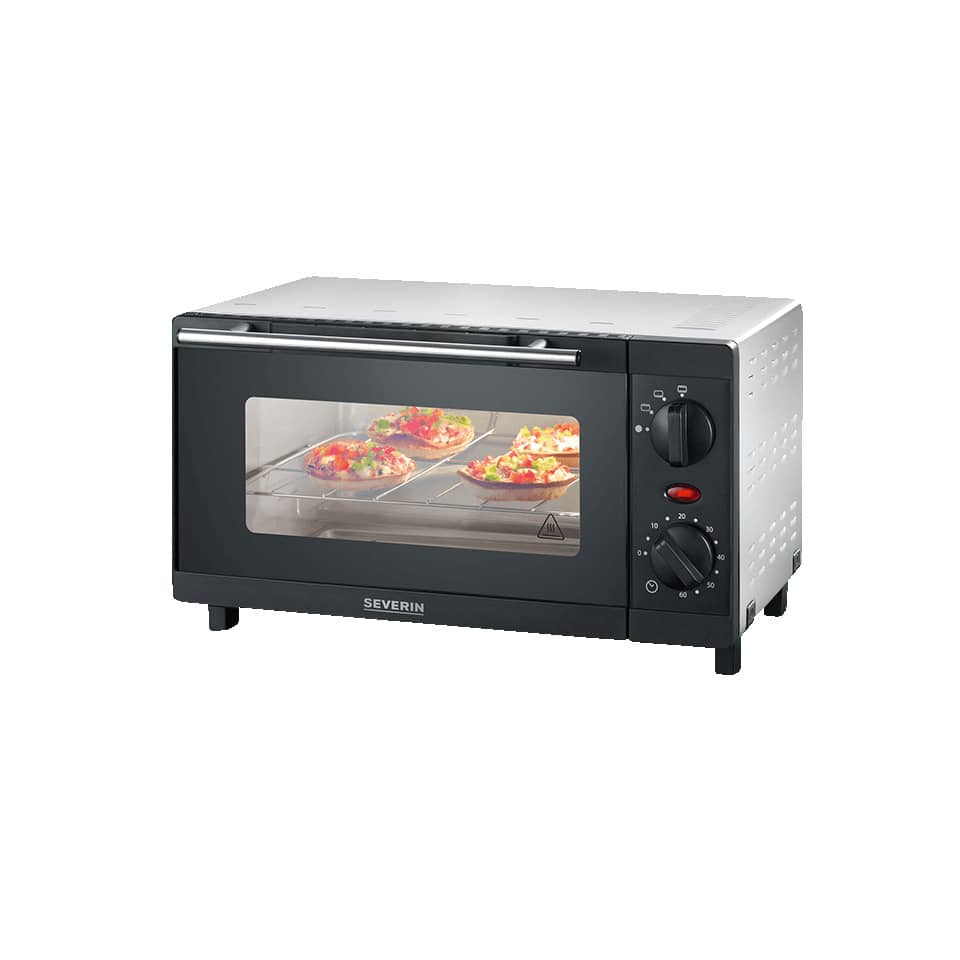 Backofen, Toasterofen, Kompakt, Stahl, Glasfront