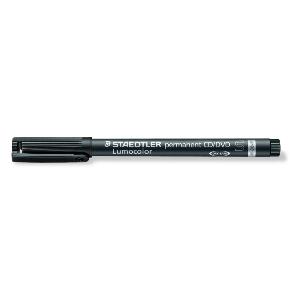 Permanent Marker, CD/DVD marker, Lumocolor, Dry Safe, Schwarz, Permanentmarker, CD/DVD Marker, Lumocolor, Trockene Sicherheit, Schwarz