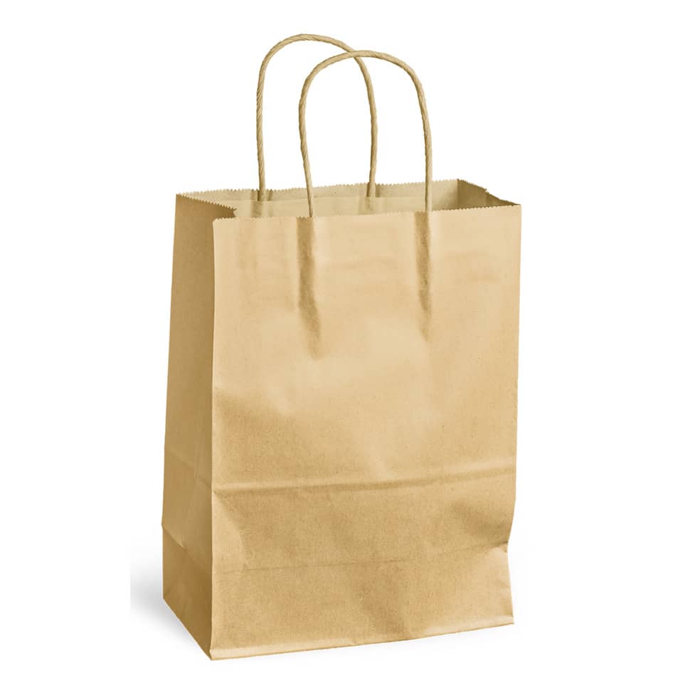 braune tasche, Papiertasche, Kraftpapier, Papiertragetasche, einfarbig