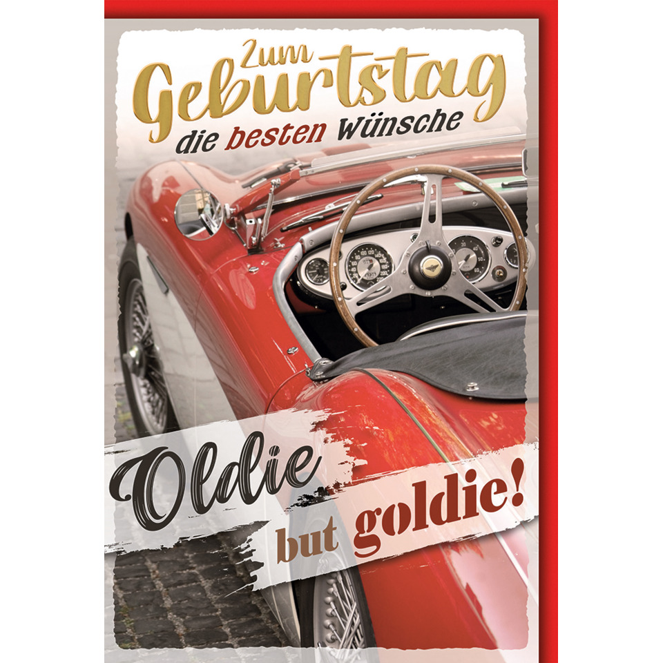 oldtimer, auto, instrumente, lenkrad, rot
