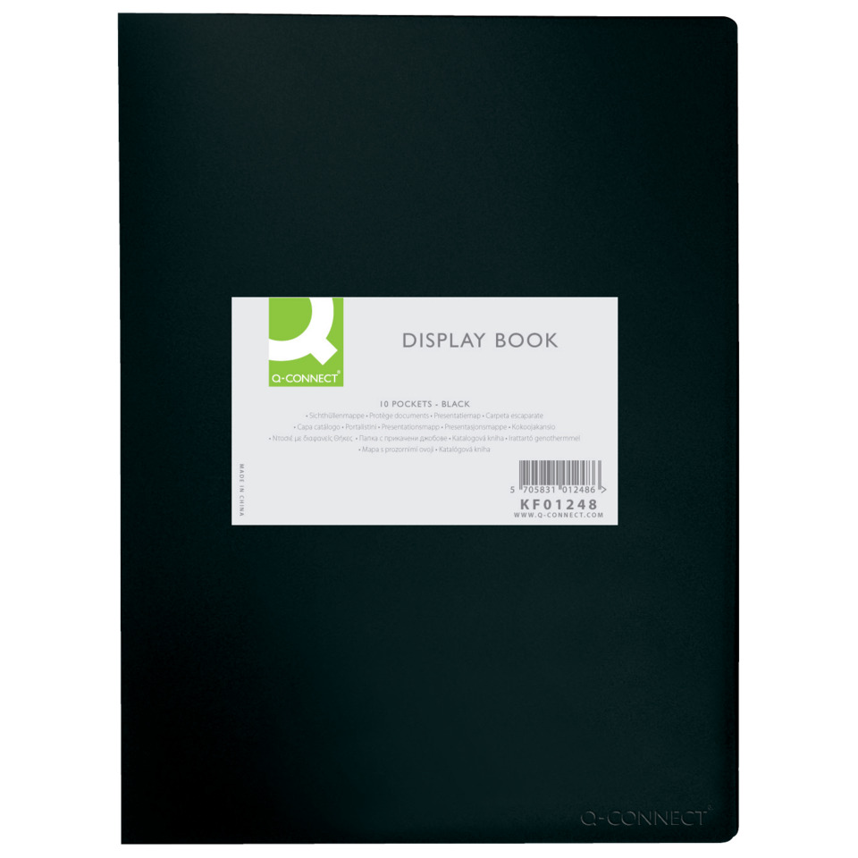 Display-Book, Taschenbuch, Black Notebook, Schreibwaren, Etikettentasche