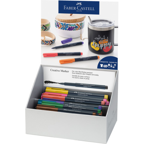 Faserschreiber 50 Stück sortiert   Creative im Display FABER CASTELL 160703