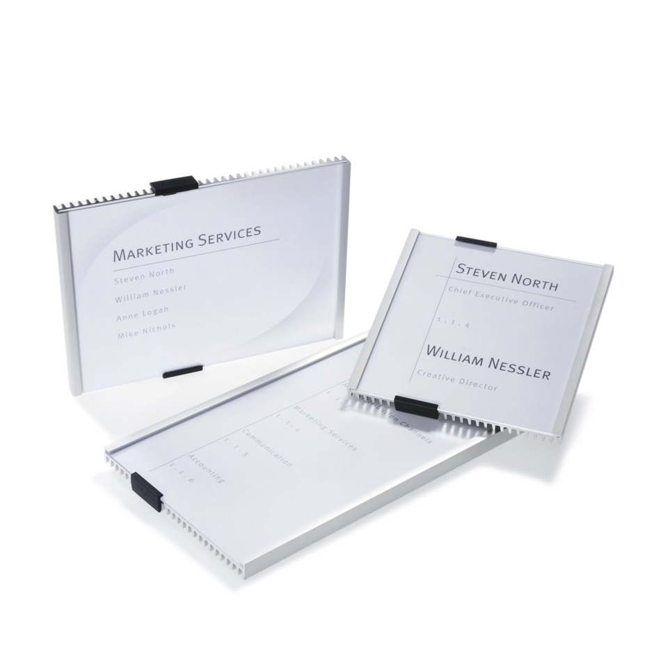 Visitenkartenhalter, Namensschild, Kartenpräsentation, Schreibtischzubehör, weißes Design