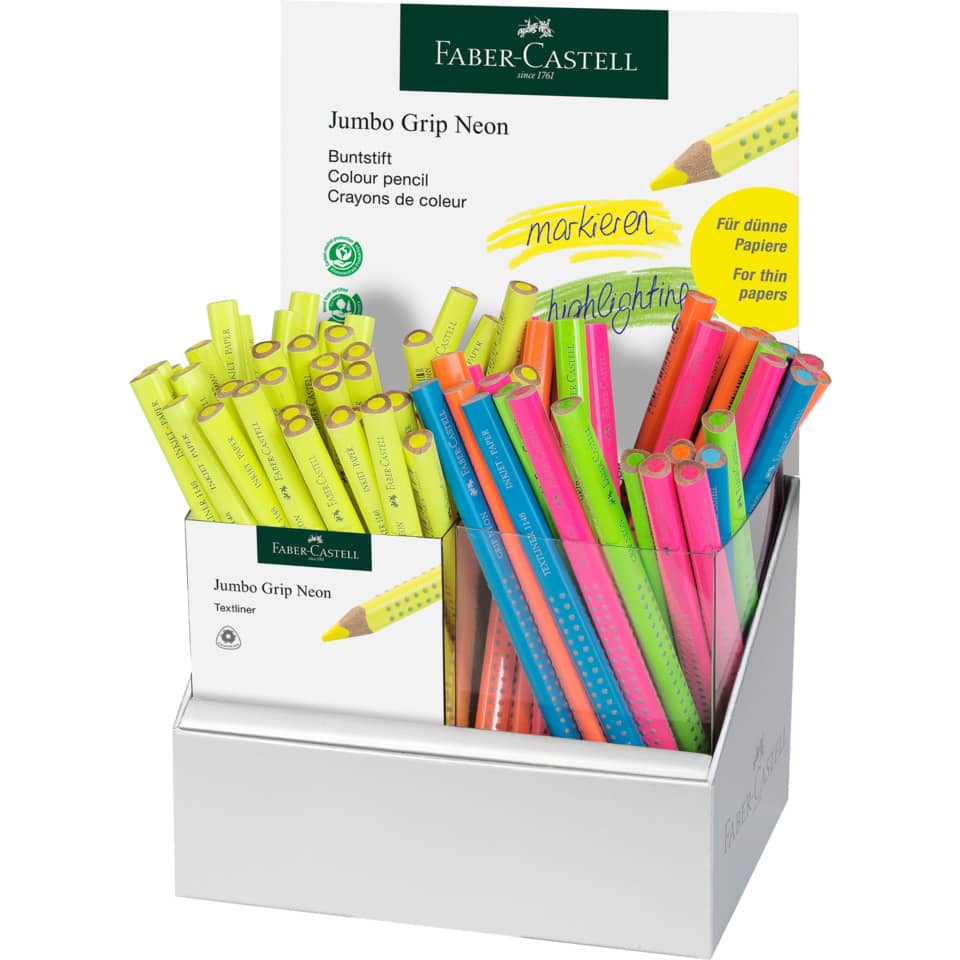 Farbstift Jumbo Grip Neon, sortiert FABER CASTELL 114873