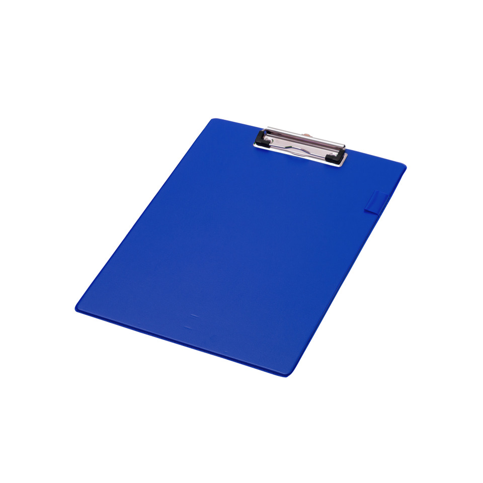 Klemmbrett, Blau, Klemmbrett, Metallklammer, flach