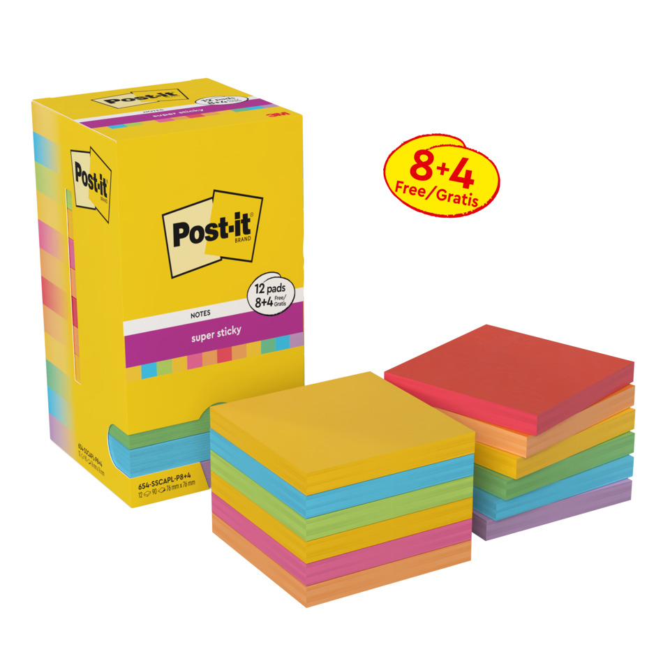 Post-it Notizen, Sticky Notizen, farbig, Stapel, Notizblock