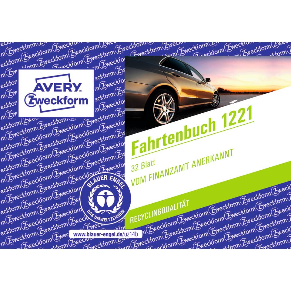 autoaufkleber, Fahrtenbuch, Recyclingqualität, Blauer Engel, Zweckform