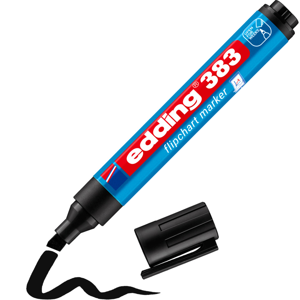 Whiteboard-Marker, Dualspitze, blauer Körper, Radierkappen, Kalligrafie-Spitze
