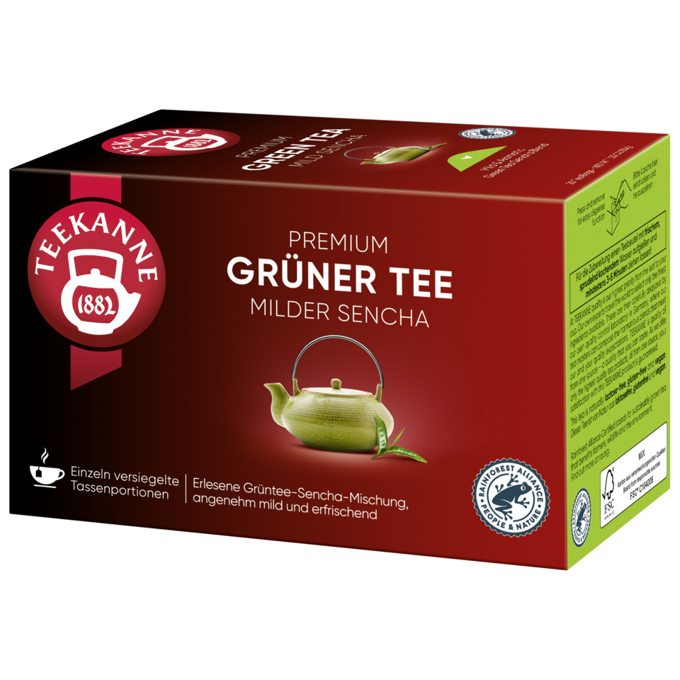 Grüner Tee, Milder Sencha, Teekanne, Kanne, Portionen