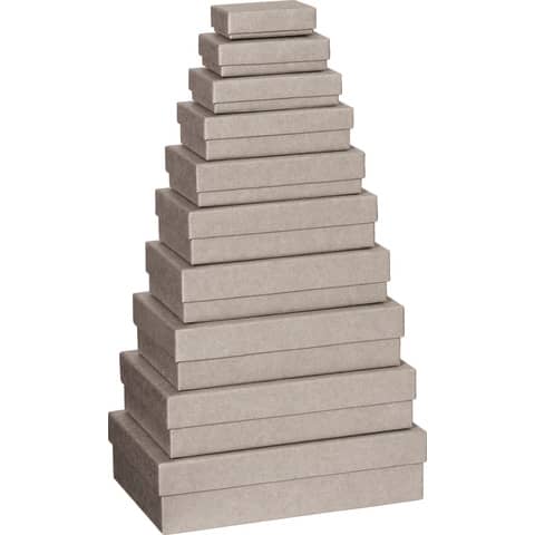 Geschenkkarton, 10-teilig, hellgrau  2553 6166 66