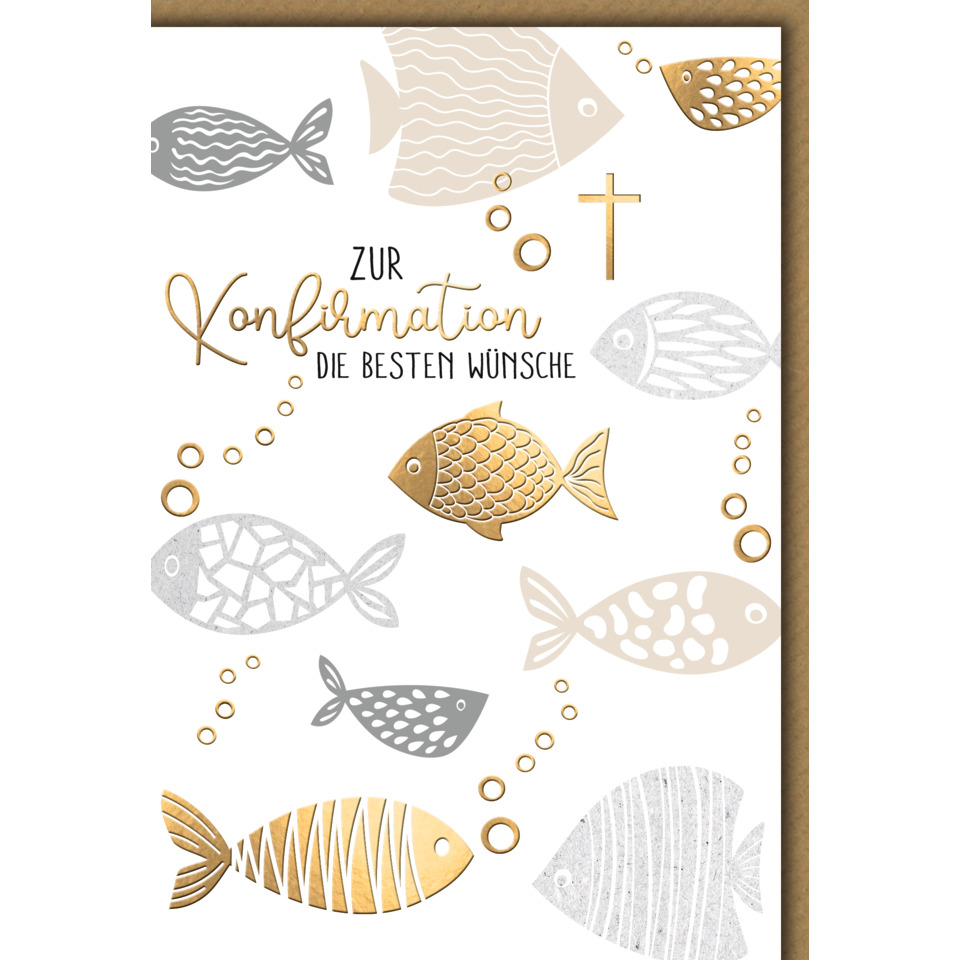 Grusskarte, Post, Fische, Leben im Meer, Schildkröte