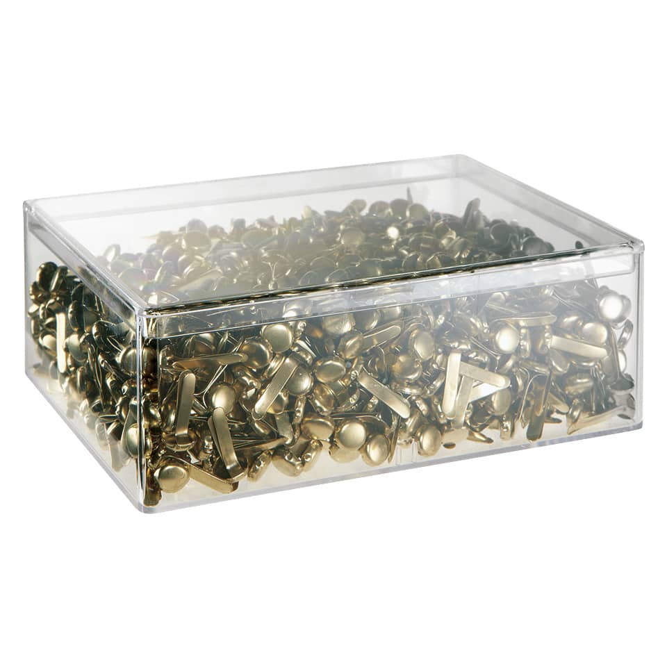 Klammern, Konkavbolzen, Metallbolzen, Behälter aus Acryl, Schraubenklemmen?