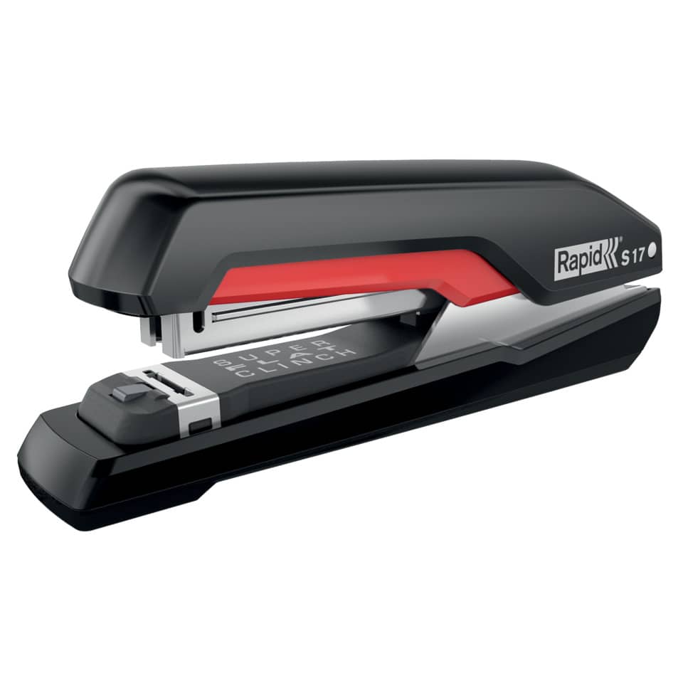 Heftgerät Supreme S17, 30 Blatt, Einlegetiefe 60 mm, schwarz/rot RAPID 5000538