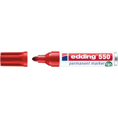 Permanentmarker 550, Rundspitze, nachfüllbar, 3-4mm, rot EDDING 4-550002
