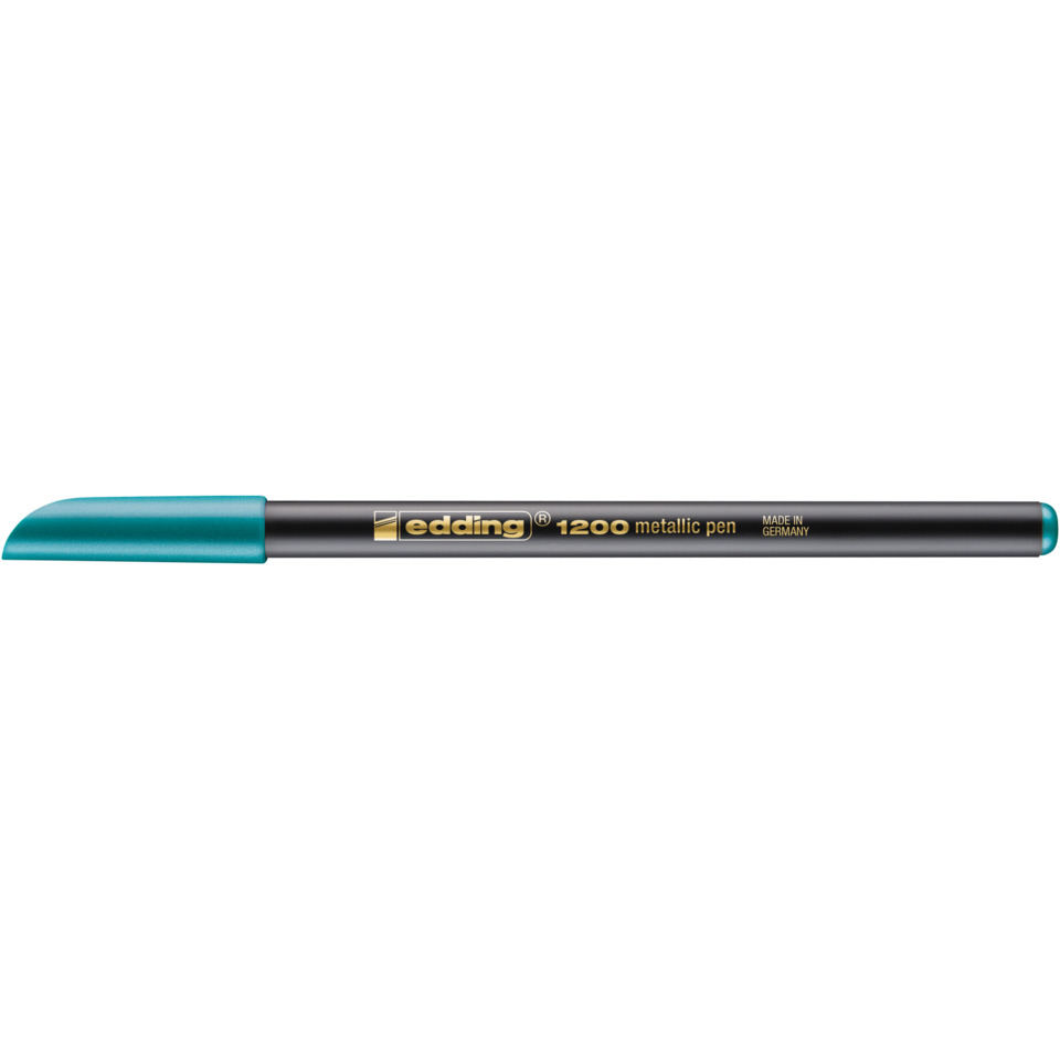 metallischer stift, 1200, kugelschreiber, turquoise cap, made in germany