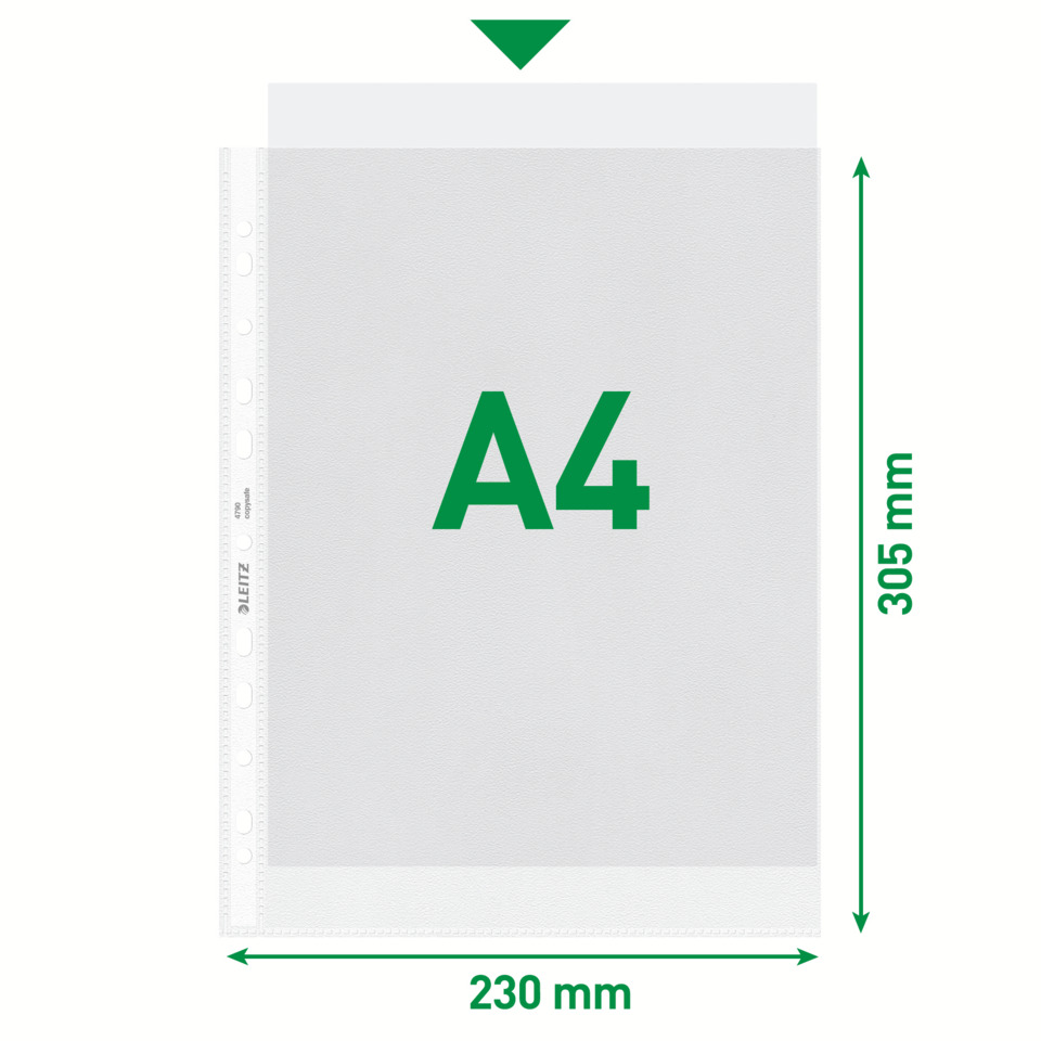 A4, Papper, Hülle, Transparente Rückseite, Rillensystem