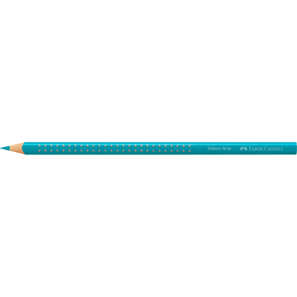 Bleistift, Blauton, Rautenpunkte, Color Grip, Faber-Castell