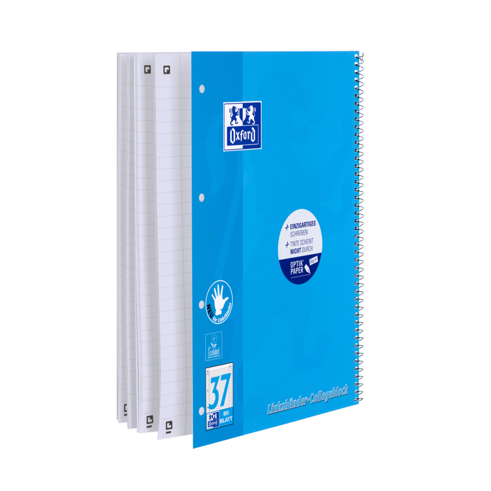 Spiralfeder-Notizblock, Kraft-Notizblock, Linienlineatur, Kladde, Oxford-Brand-Fach
