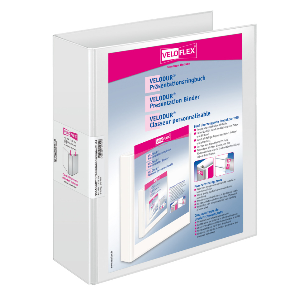 Präsentationsordner, Binder, A4, Pappe, Beidseitig beschriftet