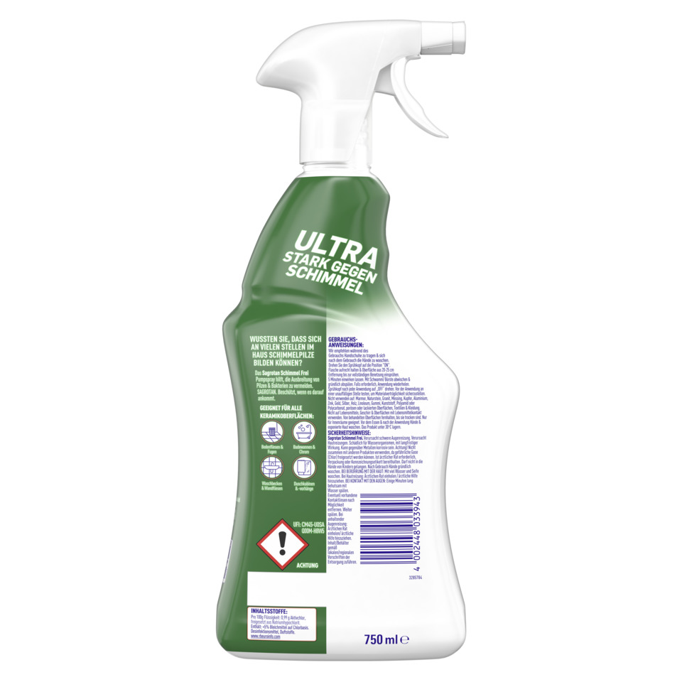 Sprayflasche, Reinigungsmittel, Grün, Kunststoff, 750 ml