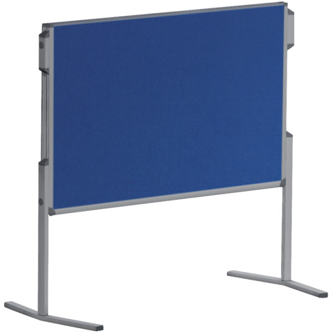 Moderatorentafel PRO, klappbar, Filz/Filz, Aluminiumrahmen,1200x1500 mm,blau FRANKEN MT880303