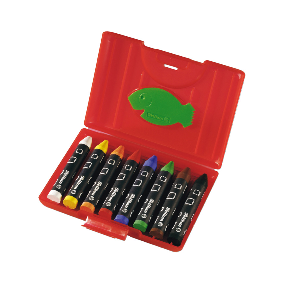 Kreidestifte, Wachsmalstifte, Crayon-Set, Farbenstifte, Kunstset