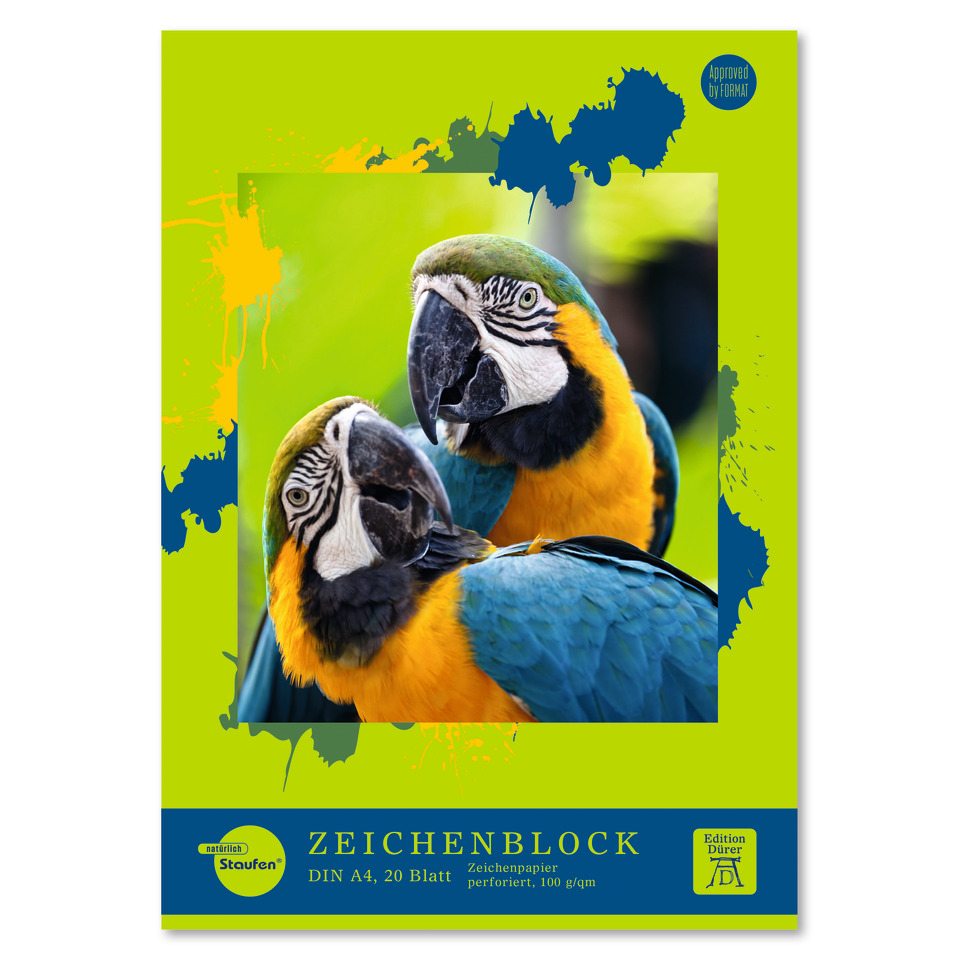papagei, blau gelb mech, federn, tier foto, poster