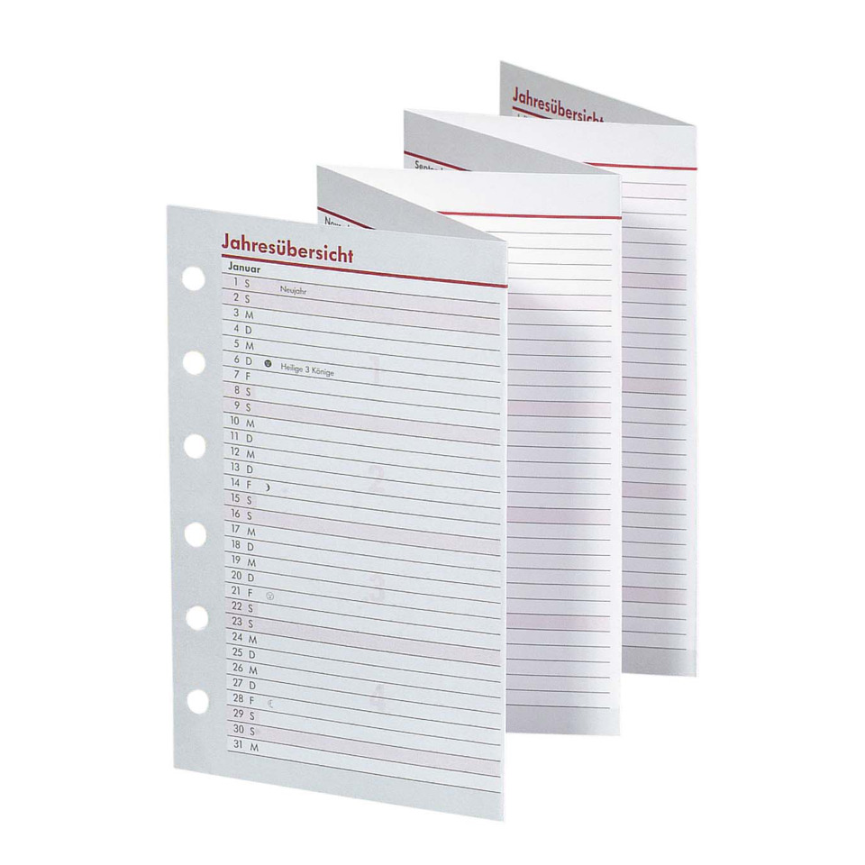 Jahresübersicht, Kalenderblatt, Bürobedarf, Papierblatt, Seitenblock