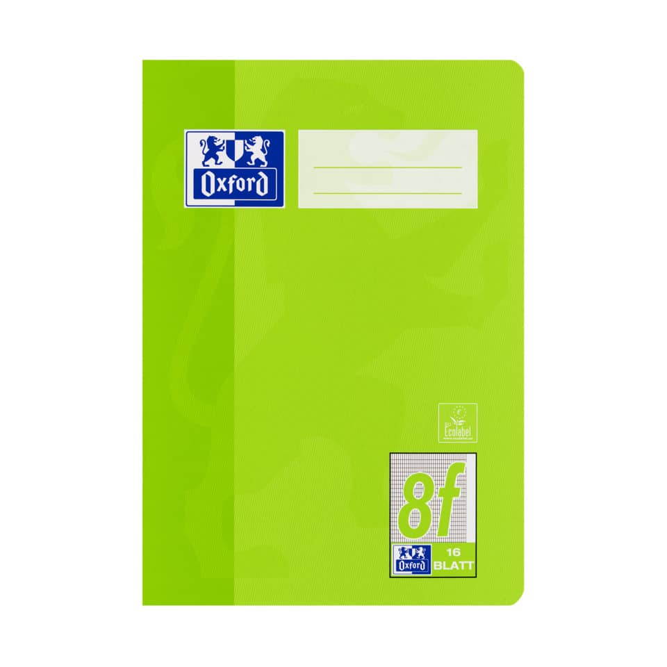notebook, lime green, A4, college ruled, Oxford label