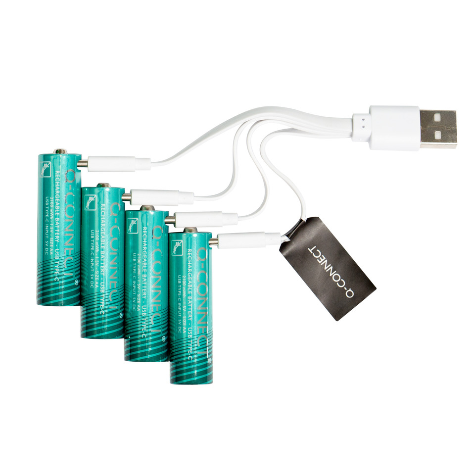 AA alkaline, Rechargeable battery, USB cable, C-cell, Green battery